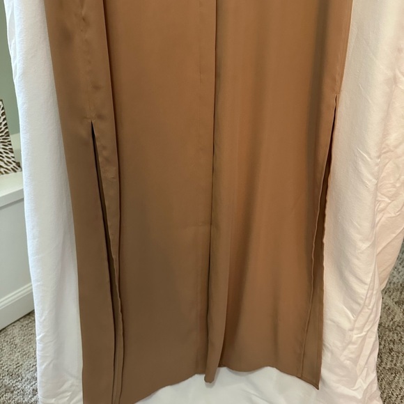 White House Black Market Tan Sleeveless Dress with pockets size 4 - Picture 5 of 11